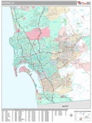 San Diego Digital Map Premium Style